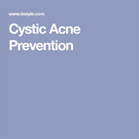 Cystic Acne Prevention Cleanser, Moisturizer, Best Skincare Products ...