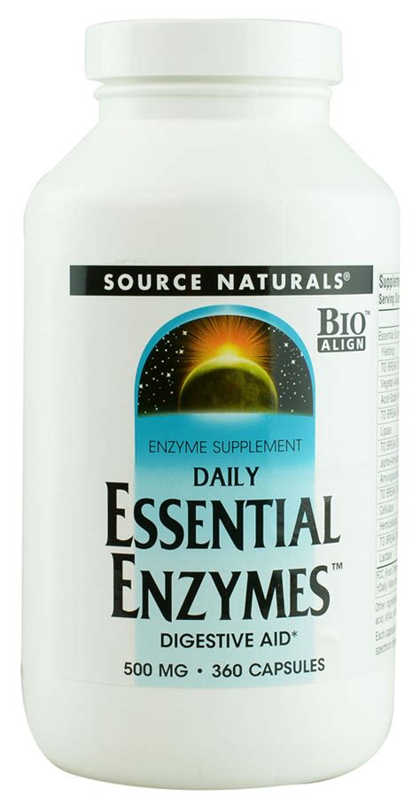 Source Naturals Daily Essential Enzymes™ -- 500 mg - 360 Capsules ...