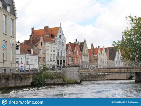 Istoric Buildings and Canal of Bruges, Belgium. Stock Photo - Image of ...