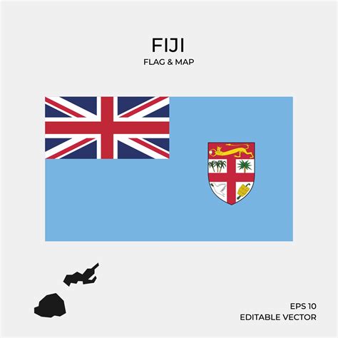 Fiji flag and map 2046067 Vector Art at Vecteezy