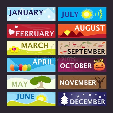 Months Of The Year Clipart