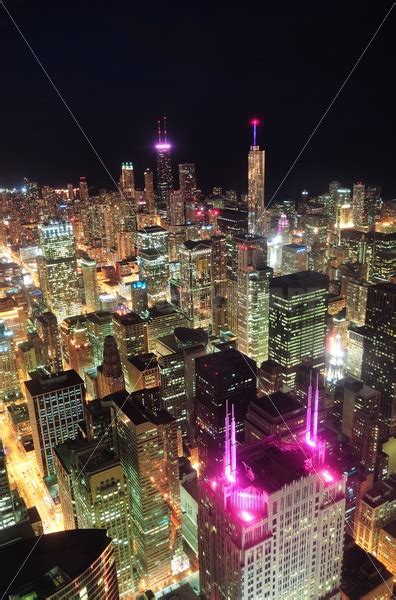 Chicago night aerial view – Songquan Photography