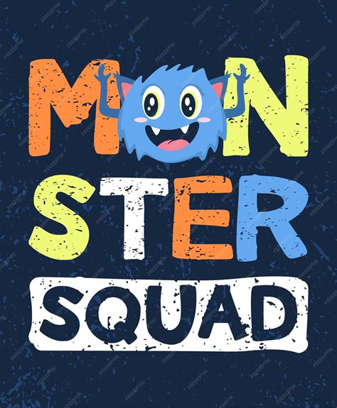 Premium Vector | Monster squad typography poster concepts