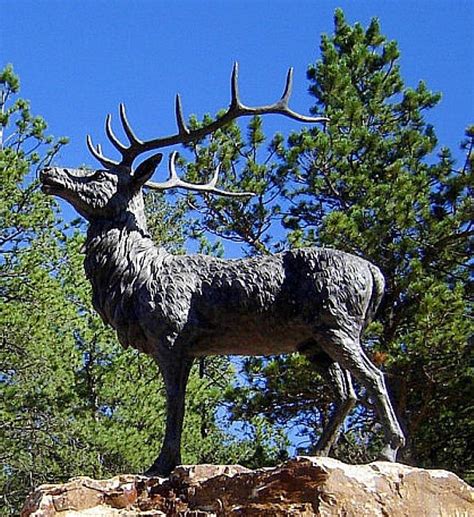 Life Size Elk Bronze Sculpture