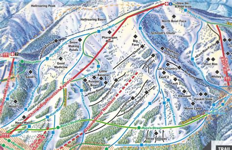 Chair One Area Map for Whitefish Mountain Resort