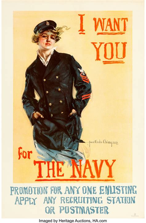 World War I Propaganda (U.S. Navy, 1917). Howard Chandler Christy | Lot ...