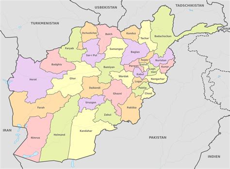 File:Afghanistan, administrative divisions - de - colored.svg ...