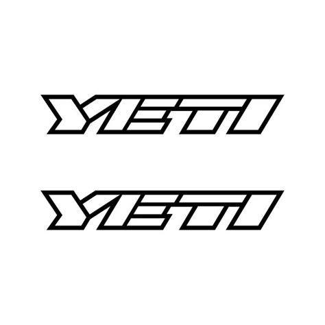 Simple color vinyl Yeti Mountain Bike Logo | Stickers Factory