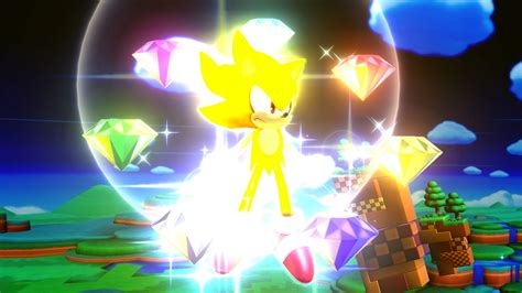 Image - Super Sonic with the Chaos Emeralds in SSB Wii U.JPG | Sonic ...