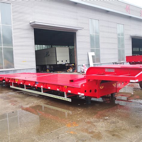 40 Feet Red Building Low Bed Semi Trailer from China manufacturer ...