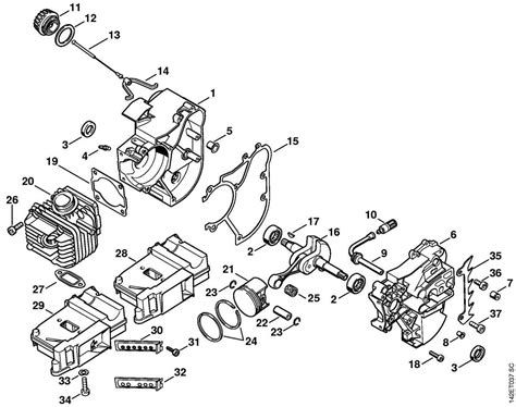 Stihl chainsaw parts schematic