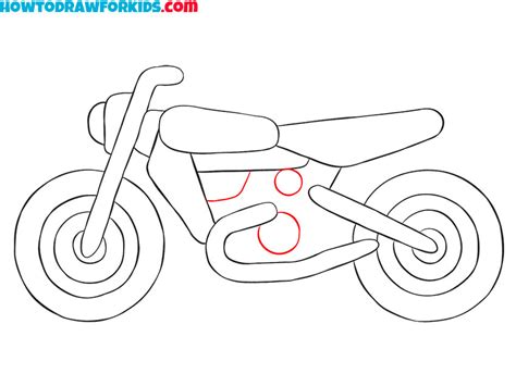 How To Draw A Cartoon Motorcycle