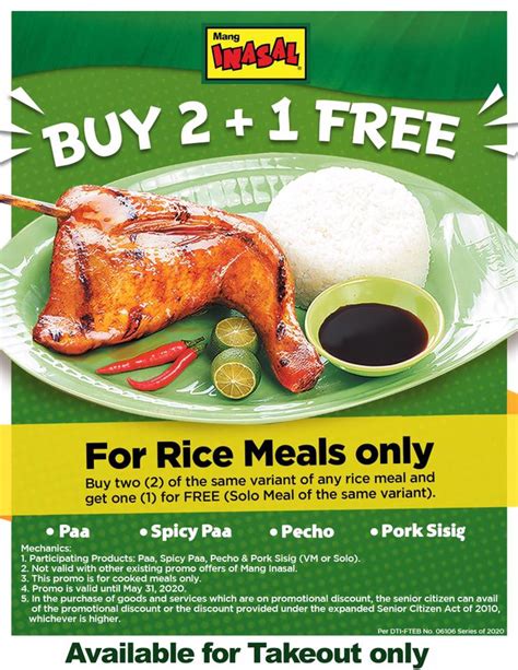 Manila Shopper: Mang Inasal Buy2 Take1 Promo: May 2020