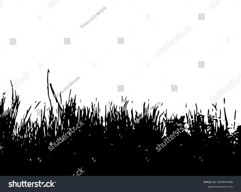 Black Grass Silhouette Vector Illustration Stock Vector (Royalty Free ...