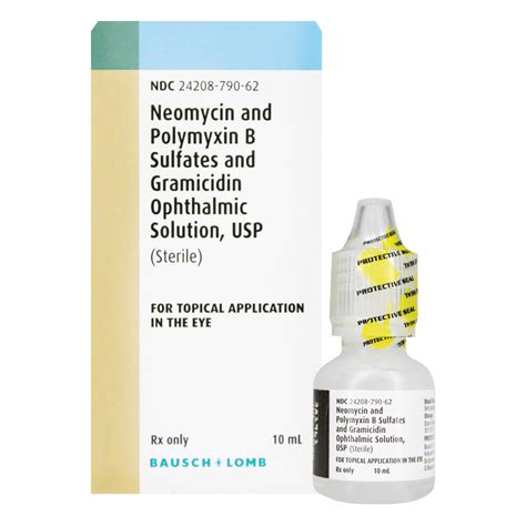 Neomycin Polymyxin B Gramicidin: Antibiotics : Pharmaceuticals