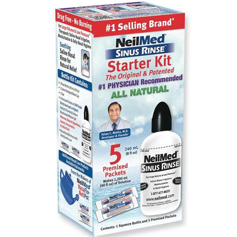 Sinus Rinse Bottle Kit with 5 Packets