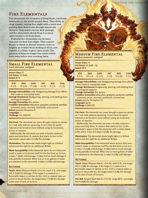 Fire Elementals 1 | Dungeons and dragons rules, Dungeons and dragons ...