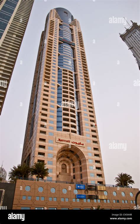 Marriott hotel, Dubai Marina, Dubai, United Arab Emirates Stock Photo ...