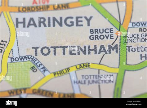 London borough of Tottenham location map Stock Photo - Alamy