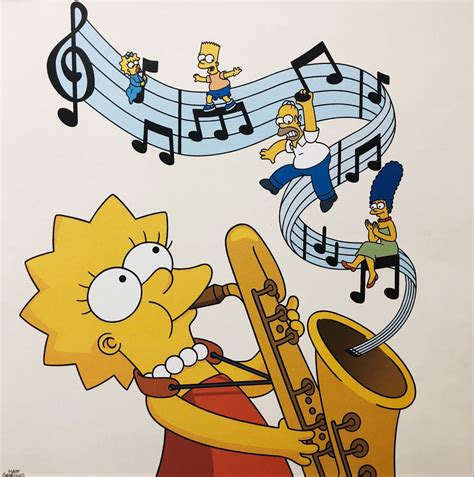 Lisa Simpson playing the Saxophone FRAMED ART - Etsy Australia