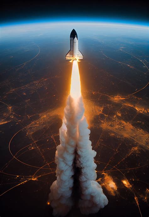 Stunning Aerial View Of Space Shuttle Launch • PromptDen