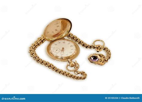 Antique gold pocket watch stock photo. Image of carat - 25105334