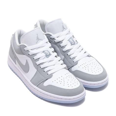 JORDAN BRAND WMNS AIR JORDAN 1 LOW WHITE/WOLF GREY-ALUMINUM|atmos（アトモス ...