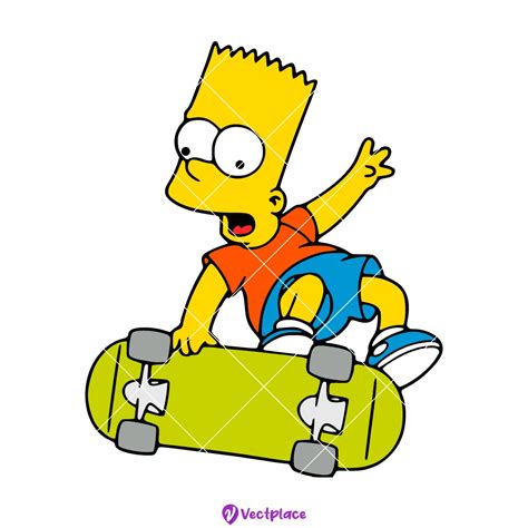 Bart Simpson Skateboarding