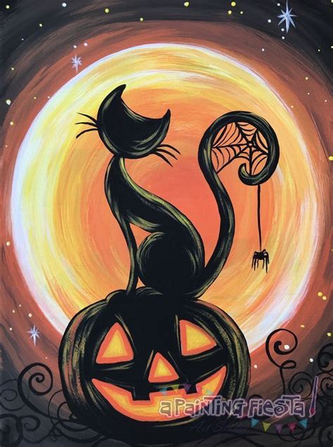 Pin by Gretchen Atkinson on Paint (With images) | Halloween canvas ...