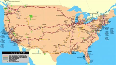 Map Of Amtrak Us Rail System [2279×1272] : Mapporn - Amtrak Station Map ...