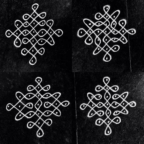 #chikku Kolam #dots Rangoli Designs Simple Diwali, Indian Rangoli ...