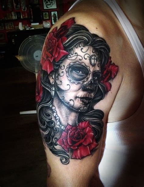 Dia de los Muertos portrait tattoo by Noe Lopez Chicken And Shrimp ...