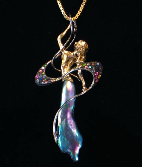 Natural Abalone Pearl Pendant Dancer – Kirk Milette Jewelry