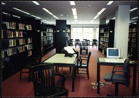 Newton Free Library, Newton, MA. Interior. Stacks, tables, and chairs ...