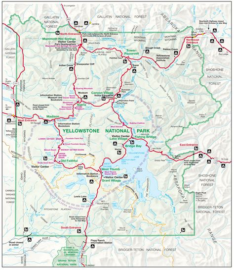 Yellowstone National Park - Official Park Map - Yellowstone Maps