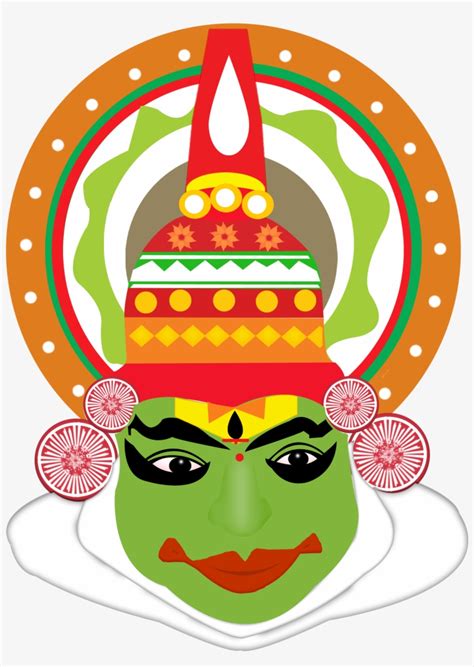 Simple Kathakali Face Drawing