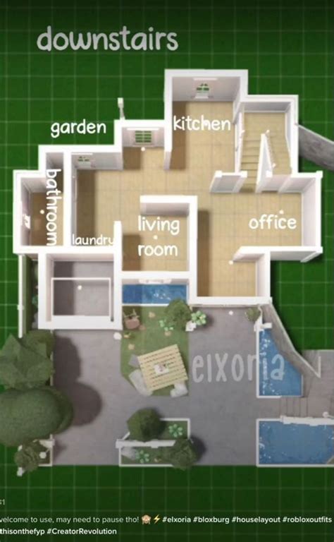 Bloxburg house layout in 2022 | Small house layout, House floor design ...