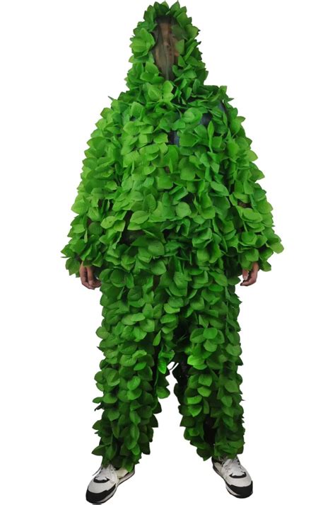 VILEAD Green Leaves Camouflage Suit Hunting Ghillie Suit Woodland ...