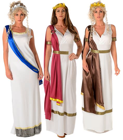 Roman Goddess Ladies Fancy Dress Ancient Greek Athena Womens Adults ...