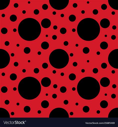 Ladybug pattern seamless Royalty Free Vector Image