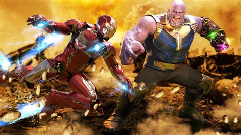 Iron Man Vs Thanos Wallpapers - Wallpaper Cave