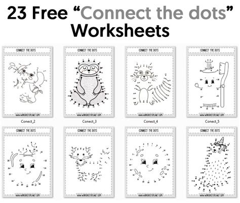 Connect The Dots Worksheets for Kids | Dot to Dot Drawings - Worksheets ...