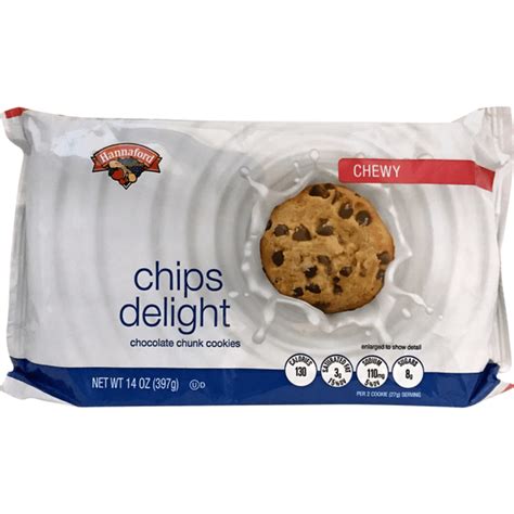 Hannaford Chips Delight Chocolate Chunk Cookies, Chewy (14 oz) - Instacart