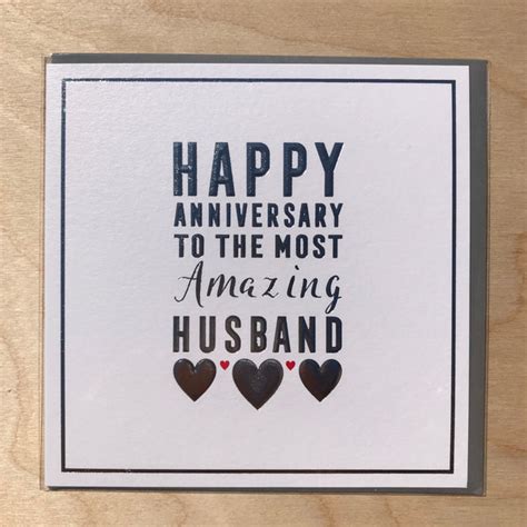 Happy Anniversary Amazing Husband Card. – Smithsonia