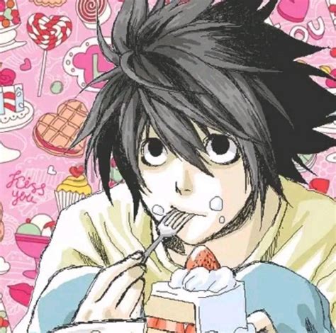 l eating cake | Death note manga, Anime, Death note fanart