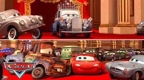 Mater and Lightning McQueen Meet the Queen | Pixar Cars - YouTube