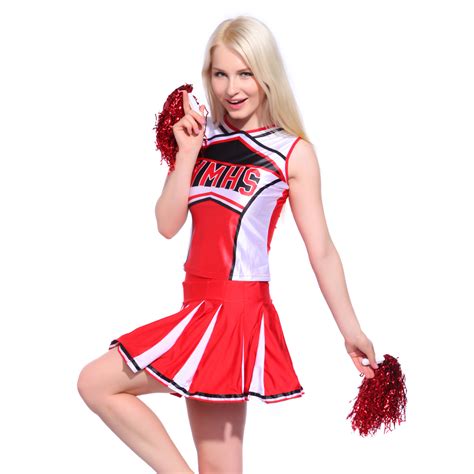 Glee Style High School Girl Cheerleader Cheerleading Costume Outfit w ...