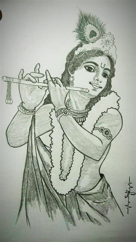 Lord Krishna Drawings Pictures