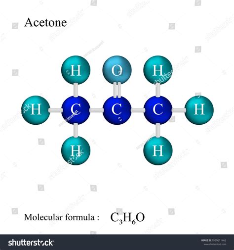 Lewis Structural Formula Acetone Molecular Formula Stock Vector ...