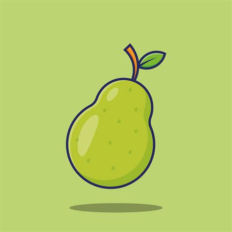 guava cartoon illustration with fill and outline 6046275 Vector Art at ...